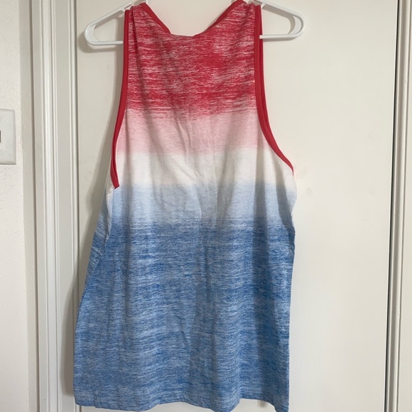 U.S. Apparel Mens Red, White and Blue Destin Florida Tank Top - Picture 2 of 3